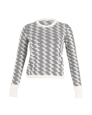 Suéter Tory Burch Patrón Geométrico Cuello Redondo en Lana Multicolor Foto 1 de 3