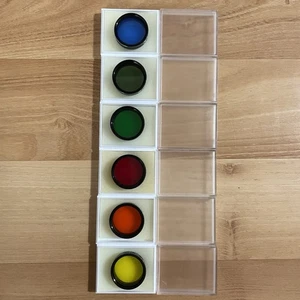 Celestron 6PC Telescope Color Filter Set 1.25” Red Blue Green Orange Yellow OEM - Picture 1 of 7