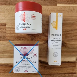DERMA E Vitamin C Serum & Anti-Wrinkle Cream New! - Picture 1 of 3