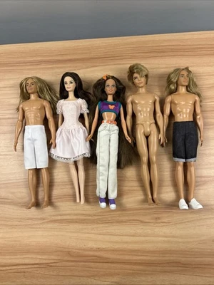Barbie Lot Of 5 Unique Face Molds Ken With Long Hair Teen Courtney For OOAK - Image 1 of 4
