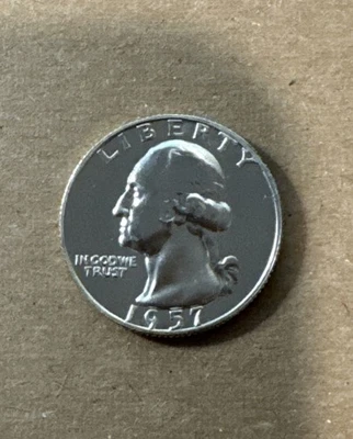 1957 Proof Washington Quarter 90% Silver - Image 1 of 2