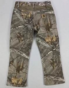 Carhartt Real Tree Camo Pants Boys Girls Kids Size 8 Polyester CK8366/814656 - Picture 1 of 10