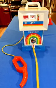 Fisher-Price Gas & Go Service Center #984 Pompa Gas Giocattolo Blu e Bianco 1983 - Foto 1 di 15