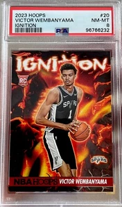 2023 PANINI NBA HOOPS IGNITION #20 VICTOR WEMBANYAMA ROOKIE PSA Looks Nicer! - Picture 1 of 2