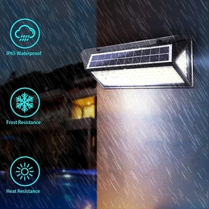 118 LED Solar Garten Leuchte PIR Bewegungsmelder Außen Sicherheit Wand Lampe - Bild 1 von 17