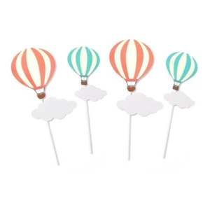 10 Pairs Wedding Cupcake Toppers Appetizer Picks Baby Balloon Kids Decor - Picture 1 of 7