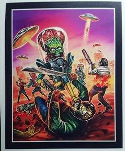 Mars Attacks vs Jason & Texas Chainsaw 3.5" x 5" frige MAGNET ☆ largest on Ebay - Picture 1 of 1