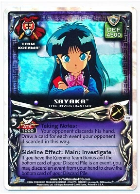 Yu Yu Hakusho TCG Sayaka, The Investigator U10 Gateway Uber Unlimited Cloudy EX - Image 1 of 2