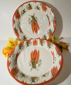 Lot of 32 Easter Carrots Coated Paper Dinner Lunch Plates 10.5'' New Sealed - Picture 1 of 4