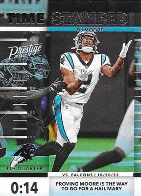 DJ Moore 2023 Panini Prestige Time Stamped Carolina Panthers #TS-10 - Image 1 of 2