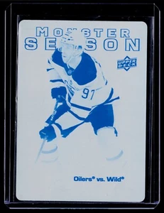 Placa de impresión temporada Monster de cubierta superior 2023-24 MS-24 ¡Connor McDavid! #1/1! - Imagen 1 de 3