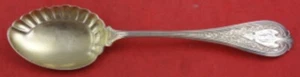 Florentine by Wendt Sterling Silver Ice Cream Spoon Gold Washed Fluted 6" - Picture 1 of 2