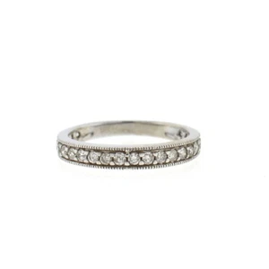 14k White Gold Diamond Band .21 Cts TW - Picture 1 of 9