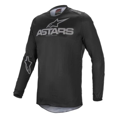 Alpinestars Fluid Graphite Black/Gray MX Off-Road Jersey Men's Sizes SM - XL - Image 1 of 2