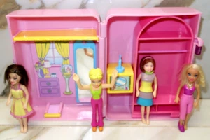 Vintage Polly Pocket Fashion Purse Folding Take Along Playset Dolls Set - Picture 1 of 12