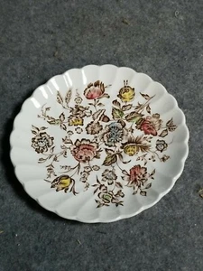Johnson Brothers Staffordshire Bouquet Brown Saucer  5 7/8" - Picture 1 of 3