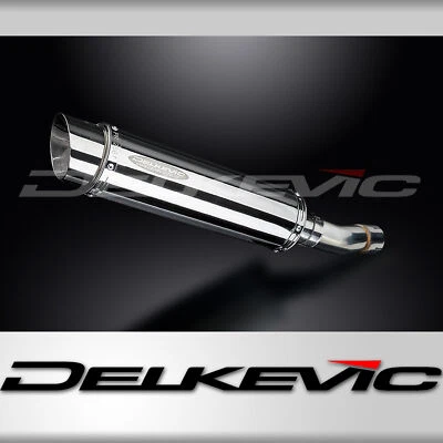 Suzuki SV650 1998-2002 Delkevic Slip On 14" Round Stainless Exhaust Muffler Kit - Image 1 of 4