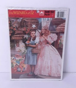 The Wizard of Oz Golden Frame Tray Puzzle 1988 Dorothy Glinda Vintage NIP - Picture 1 of 3