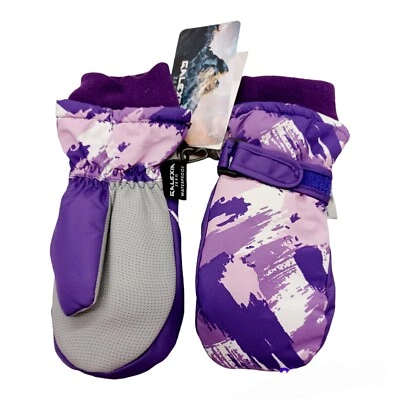 Girls Purple Insulated Mittens: XS Ages 2-3 Years - Image 1 of 3