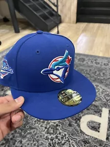 size 7 1/2 Toronto Blue Jays Blue fitted hat new era - Picture 1 of 4