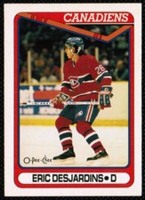1990-91 O-Pee-Chee Eric Desjardins Rookie Montreal Canadiens #425
