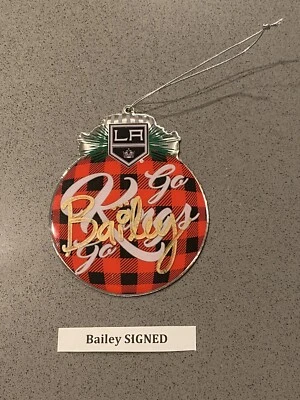 Bailey #72 Signed Los Angeles Kings LA Holiday Christmas Ornament Autographed - Image 1 of 2
