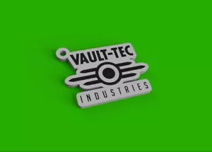 Fallout Vault Tec Industries Keychain. 3D Printed - Picture 1 of 3