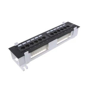 CAT5E Cat5 Wall-Mount Rack Mount Patch Panel for 12 Ports Networking Bracket - Photo 1/7
