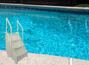 Ocean Blue Mighty Steps for Above Ground Swimming Pools -  (Choose Size) - Picture 1 of 6