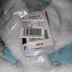 Disney Frozen Elsa Fleece Robe Girl Size 8 Plush Belted Sleepwear Robe NEW - Picture 1 of 5