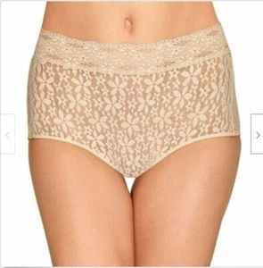 WACOAL 870405 Nude Halo Lace High Rise Full Brief Size S - Picture 1 of 7