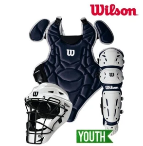 Wilson Youth baseball catchers SET/Protector SET/Catchers Protector SET_NAVY - Picture 1 of 10