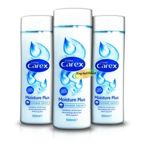 3x Carex Moisture Plus seifenfreie Duschcreme 500ml für empfindliche Haut