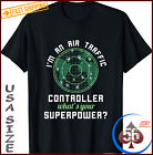New Shirt Air Traffic Controller Superpower Radar Sky Map  Logo T-shirt Usa Size