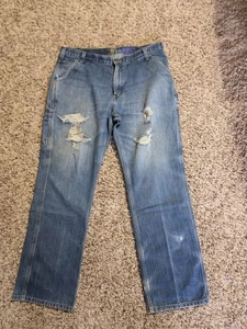 Carhartt Jeans Herren 38x32 Blau Denim Relaxed Fit Jeans - Bild 1 von 3