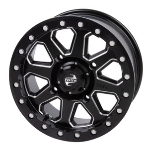 4/156 - Tusk Uinta Beadlock Wheel 15x7 5.0 + 2.0 Milled/Black For Yamaha - Picture 1 of 8