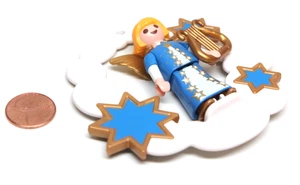 Playmobil Miniatur Weihnachtsschmuck Mädchen Kind Engel blau mit Harfenflügeln 5591 - Bild 1 von 1