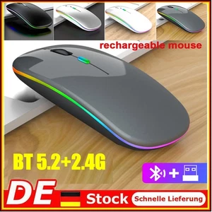 PC Maus Kabellos USB Wireless Mouse Computer Notebook Laptop 2.4G BT5.2 1600 dpi - Afbeelding 1 van 16