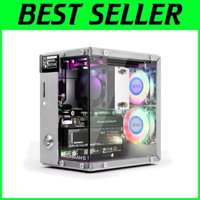 Lightweight Aluminum Raspberry Pi 5 Case with NVMe SSD Upgrade & Cooling Fans - Image 1 of 4