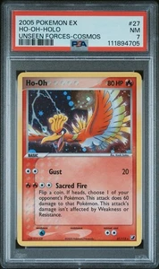2005 Pokemon EX Unseen Forces #27 Ho-Oh Cosmos Holo PSA 7 NM - Picture 1 of 2