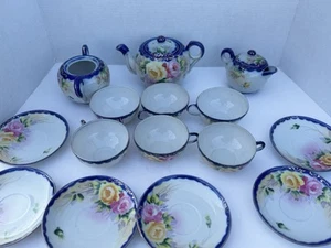 Vintage Japanese Kutani Fine China tea coffee set Cottage Core 15 pieces - Picture 1 of 8