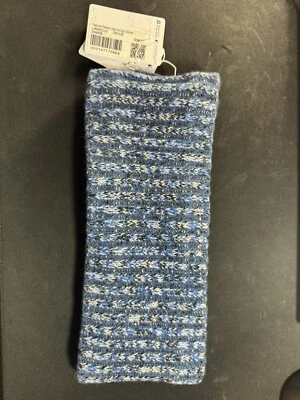 Calentador de orejas tejido forrado de vellón texturizado Lululemon nuevo con etiquetas talla única azul/blanco/negro Foto 1 de 4