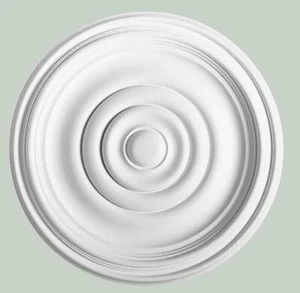 Orac Decor R08 Rosone Tondo Liscio Poliuretano Bianco Diametro Ø38 Altezza 4,2cm - Imagen 1 de 2