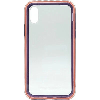 Funda Slam Lifeproof para iPhone Xs y iPhone X ajustada transparente resistente púrpura rosa Foto 1 de 4