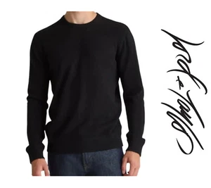 Suéter de manga larga Lord & Taylor para hombre negro 100 % 2 capas cachemir talla M - Imagen 1 de 8