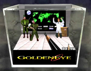 Goldeneye - 3D Cube Handmade Diorama - Video Games - Shadowbox - Picture 1 of 1