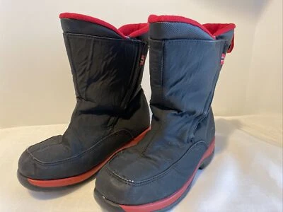 ZAPATOS...Lands' End Niños - Botas de Invierno Aisladas para Nieve - Negras y Rojas - Talla 3M Foto 1 de 4
