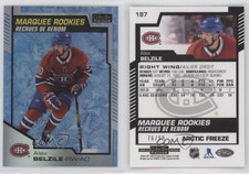 2020-21 O-Pee-Chee Platinum Arctic Freeze /99 Alex Belzile #187 Rookie RC