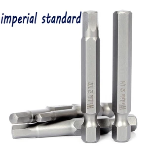 Imperial Hex Key Allen Bit Set 1/8 5/32 3/16 7/32 1/4 Hexagon Driver Power Drill - Picture 1 of 11