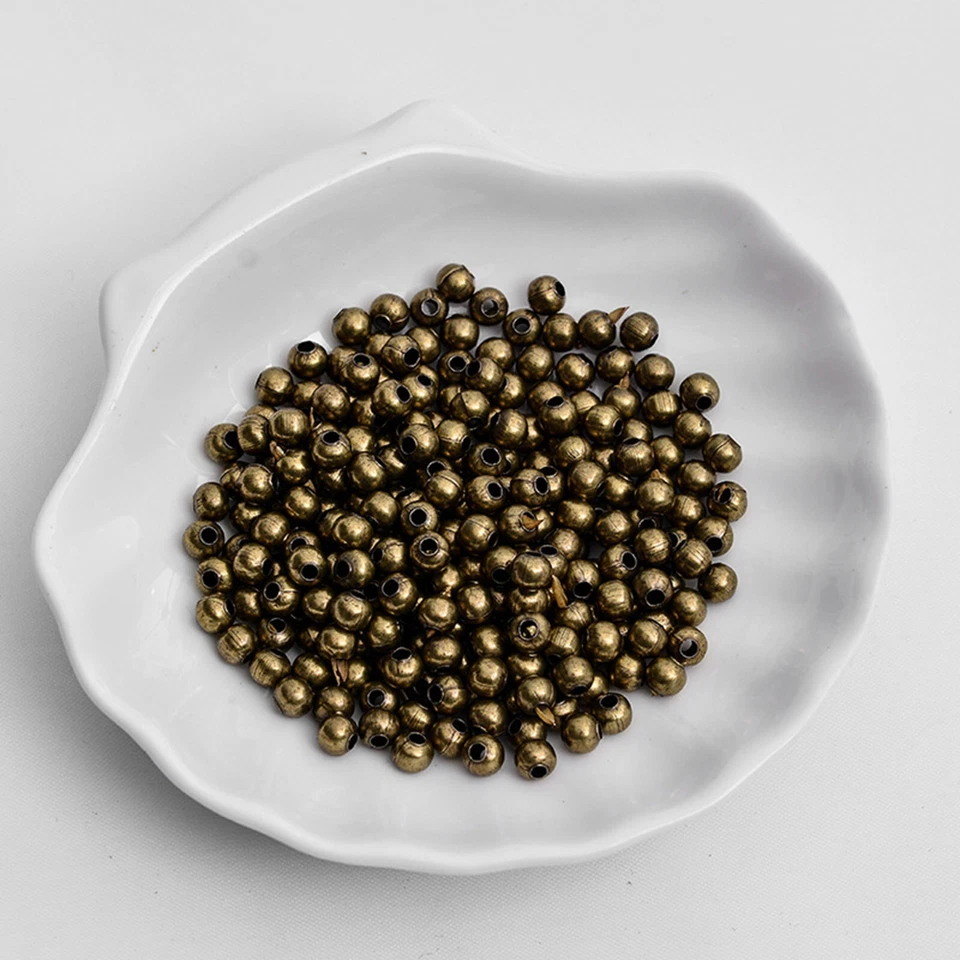 2000 Pcs Metal Small Round Beads 2.4mm Mini Smooth Ball Spacer Jewelry Finding - Image 1 of 4